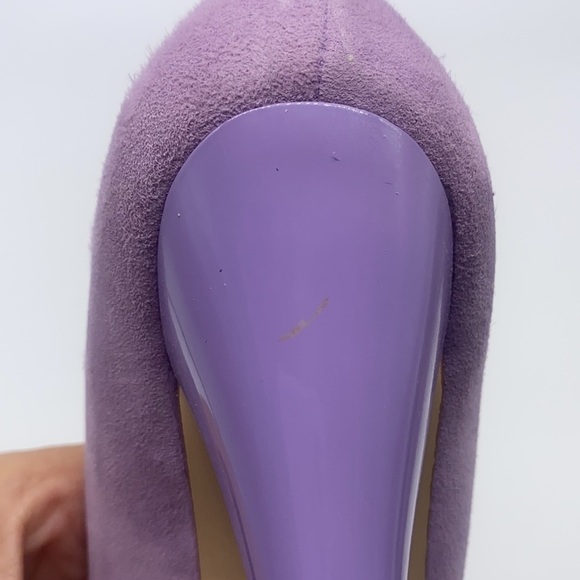 Aldo - Bright Soft Lavender Suede Rounded Toe High Heel Size 36 - Picture 7 of 15